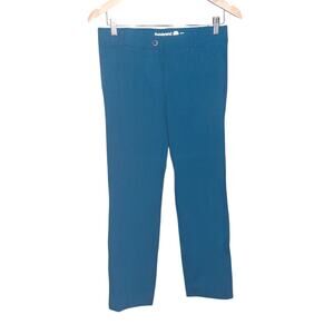 Betabrand Womens Yoga Pants Flare Teal Diamond Print Design Size Medium Long